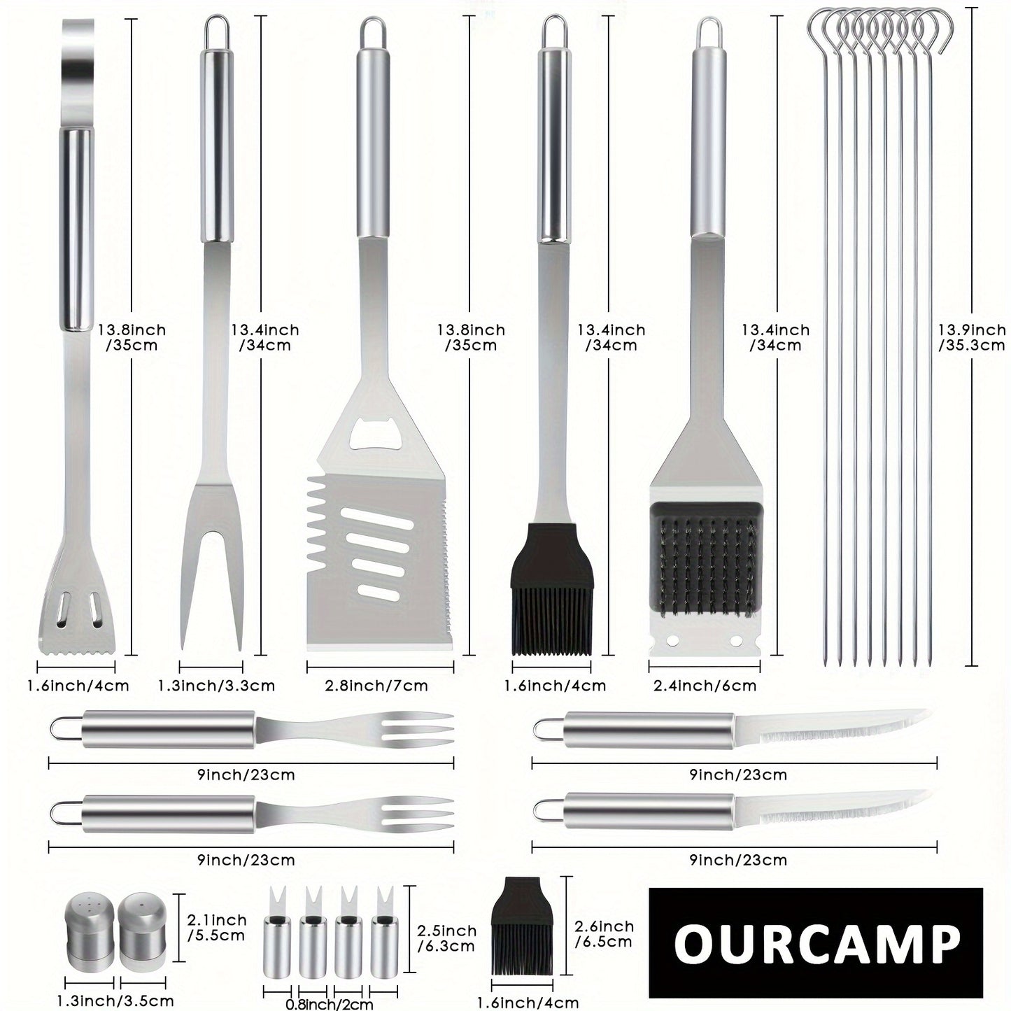 15/24pcs Barbecue Accessories Se