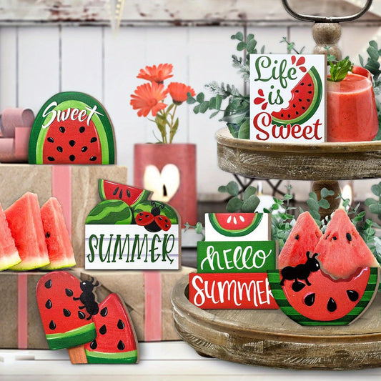 6pcs Summer Tiered Tray  Watermelon