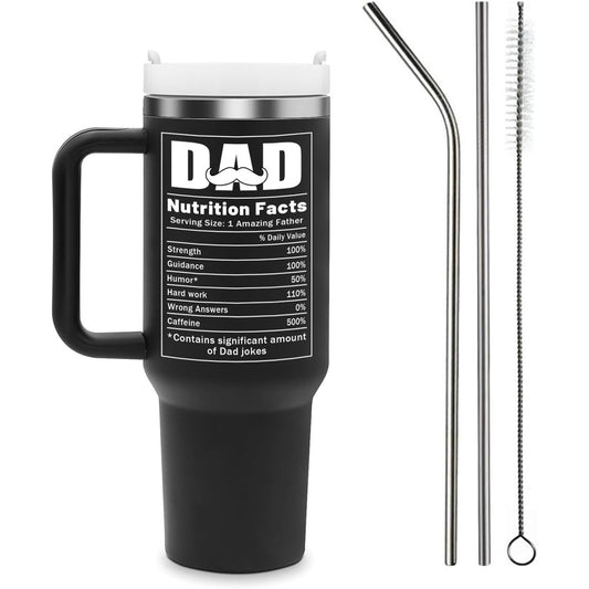Best Dad Ever Tumbler (40 Oz, With Lid And Straw)