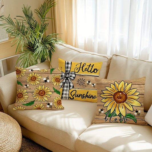 4pcs Sunflowers Pillow Covers