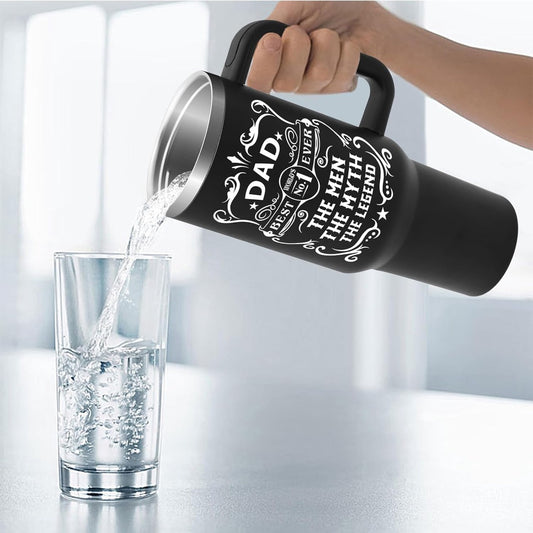 Best Dad Ever Tumbler (40 Oz, With Lid And Straw)